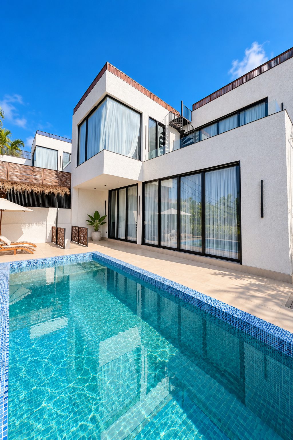 Villa Northwest: фасад и бассейн